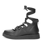 New Creeper Sapatilha Bico Fino Estilo Veggie Margarida Preto