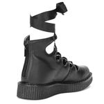 New Creeper Sapatilha Bico Fino Estilo Veggie Margarida Preto