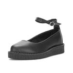 New Creeper Sapatilha Bico Fino Estilo Veggie Ofélia Preto