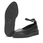 New Creeper Sapatilha Bico Fino Estilo Veggie Ofélia Preto