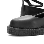 New Creeper Sapatilha Bico Fino Estilo Veggie Ofélia Preto
