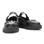 New Creeper Sapatilha Bico Fino Estilo Veggie Morticia Preto