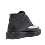 New Creeper Bico Fino Cagliari Estilo Veggie Preto Branco