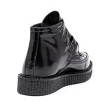 New Creeper Bico Fino Cagliari Estilo Veggie Verniz Preto