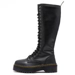 Coturno Estilo Inglês Cano Longo Preto