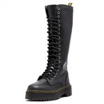 Coturno Estilo Inglês Cano Longo Preto