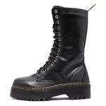 Coturno Estilo Inglês Cano 3/4 Preto
