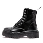 Coturno Estilo Inglês Lizzy Croco Preto