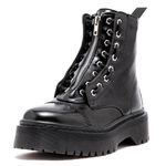 Coturno Estilo Inglês Lizzy Croco Preto