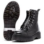 Coturno Estilo Inglês Lizzy Croco Preto