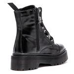 Coturno Estilo Inglês Lizzy Croco Preto