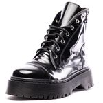 Coturno Estilo Inglês Milano Verniz Preto