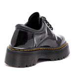 Sapato Colegial Inglês Estilo Veggie Verniz Preto