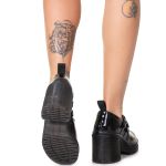 Sapato Inglês Estilo Veggie Boneca Jane Jane Verniz Preto
