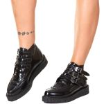 New Creeper Bico Fino Cagliari Estilo Veggie Verniz Preto