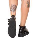 New Creeper Bico Fino Estilo Veggie Elvira Preto