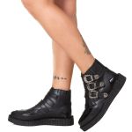 New Creeper Bico Fino Estilo Veggie Elvira Preto