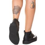 New Creeper Bico Fino Cagliari Estilo Veggie Preto Branco