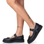 New Creeper Sapatilha Bico Fino Estilo Veggie Morticia Preto