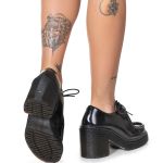 Sapato Plataforma Jasmin Estilo Veggie Verniz Preto
