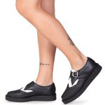 New Creeper Estilo Veggie Abruzzo Preto e Branco Bico Fino