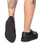 New Creeper Estilo Veggie Abruzzo Preto e Branco Bico Fino