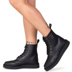 New Creeper Coturno Bico Fino Estilo Veggie Ivy Preto