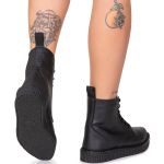 New Creeper Coturno Bico Fino Estilo Veggie Ivy Preto