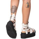 Sandália Plataforma Estilo Veggie Lucrétia Creme