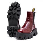 Bota Tratorada Chelsea Meggie Verniz Vinho