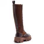 Coturno Tratorado Hera Alta Estilo Veggie Shoes Marrom