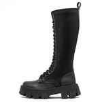 Coturno Tratorado Hera Alta Estilo Veggie Shoes Preto