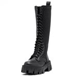 Coturno Tratorado Hera Alta Estilo Veggie Shoes Preto