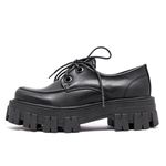 Sapato Oxford Tratorado Estilo Veggie Brenna Preto