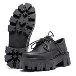 Sapato Oxford Tratorado Estilo Veggie Brenna Preto
