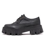 Sapato Oxford Tratorado Estilo Veggie Rolly Preto