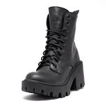 Bota Cano Médio Estilo Veggie Emma Preto
