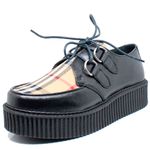 Creeper Xadrez Bege Estilo Veggie Shoes