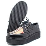 Creeper Xadrez Bege Estilo Veggie Shoes