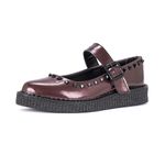 New Creeper Sapatilha Bico Fino Morticia Preto Vinho Malbec