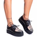 Creeper Xadrez Bege Estilo Veggie Shoes