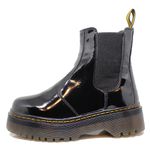 Bota Tratorada Chelsea Estilo Veggie Verniz Preto