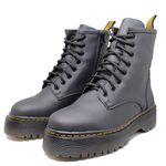 Bota Coturno Tratorada Estilo Inglesa Preto Fosco