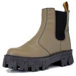 Bota Tratorada Meggie Chelsea Estilo Veggie Verde Army