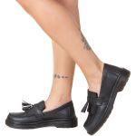 Sapato Mocassim Bambolim Estilo Veggie Preto