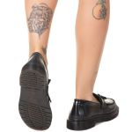 Sapato Mocassim Bambolim Estilo Veggie Verniz Preto