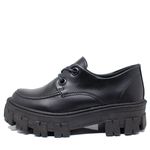 Sapato Oxford Tratorado Estilo Veggie Brenna Preto