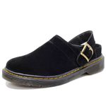 Sapato Mule Estilo Veggie Shoes Toulon Acamurçado Preto