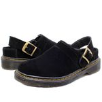 Sapato Mule Estilo Veggie Shoes Toulon Acamurçado Preto