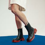 Bota Chelsea Montero Preto Solado Vermelho